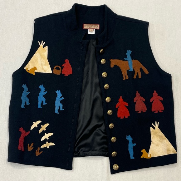 Double D Ranch Black Vest - L - RARE - Picture 2 of 15